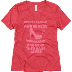 Ladies Relaxed Fit Super Soft Triblend V-Neck Tee