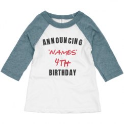 Toddler 3/4 Sleeve Raglan Tee