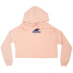 Ladies Relaxed Fit Cropped Fleece Hoodie