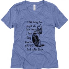 Ladies Relaxed Fit Super Soft Triblend V-Neck Tee