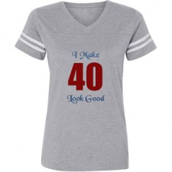 Ladies Relaxed Fit Vintage Sports Tee