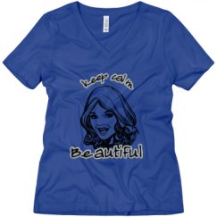 Ladies Relaxed Fit V-Neck Tee