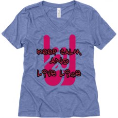 Ladies Relaxed Fit Super Soft Triblend V-Neck Tee