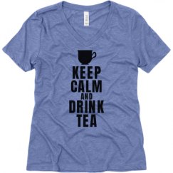 Ladies Relaxed Fit Super Soft Triblend V-Neck Tee