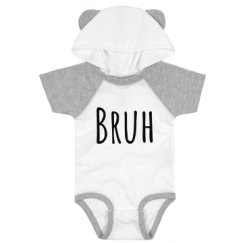 Infant Hooded Raglan Bodysuit with Ears