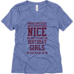 Ladies Relaxed Fit Super Soft Triblend V-Neck Tee